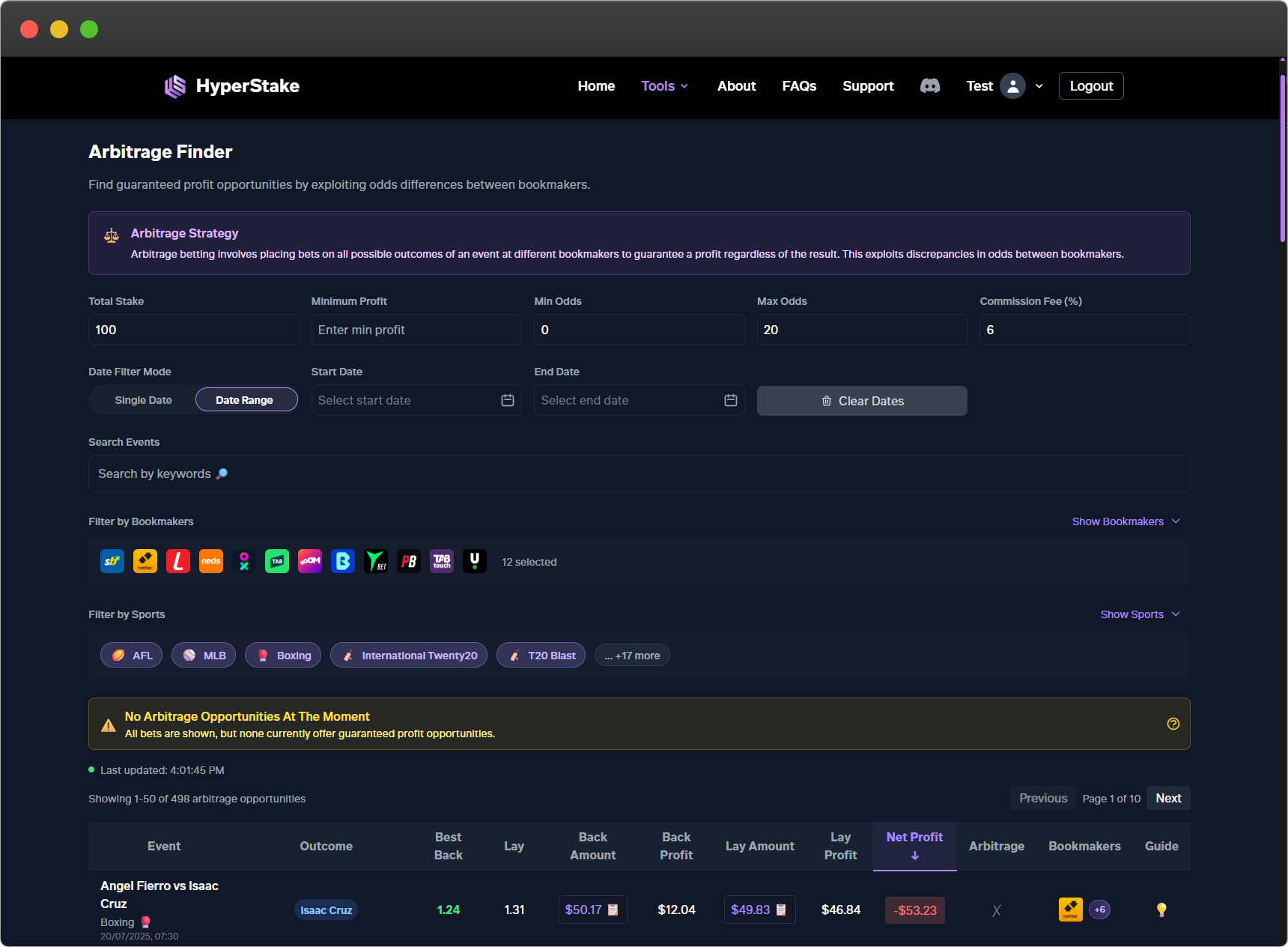 Arbitrage Calculator