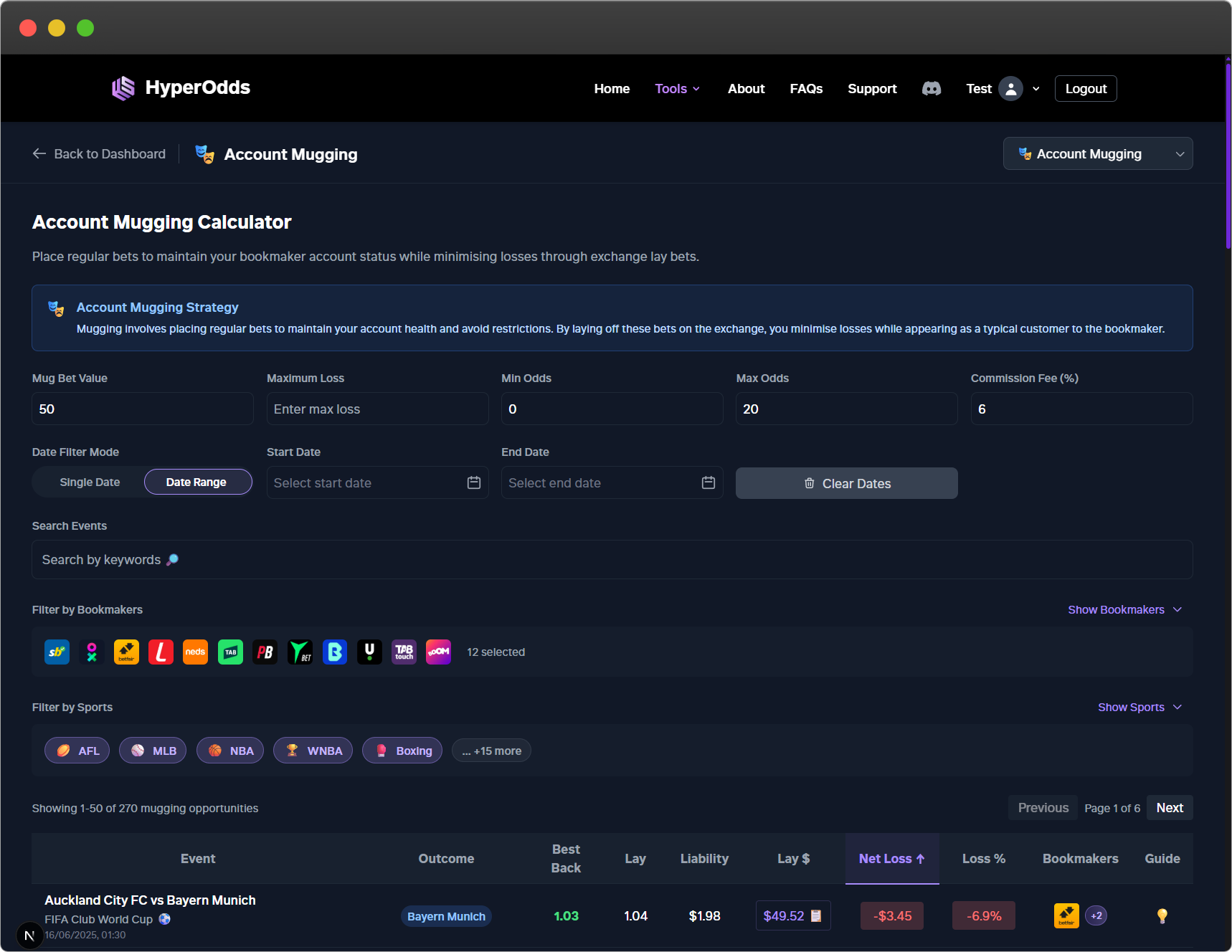 Account Mugging Calculator